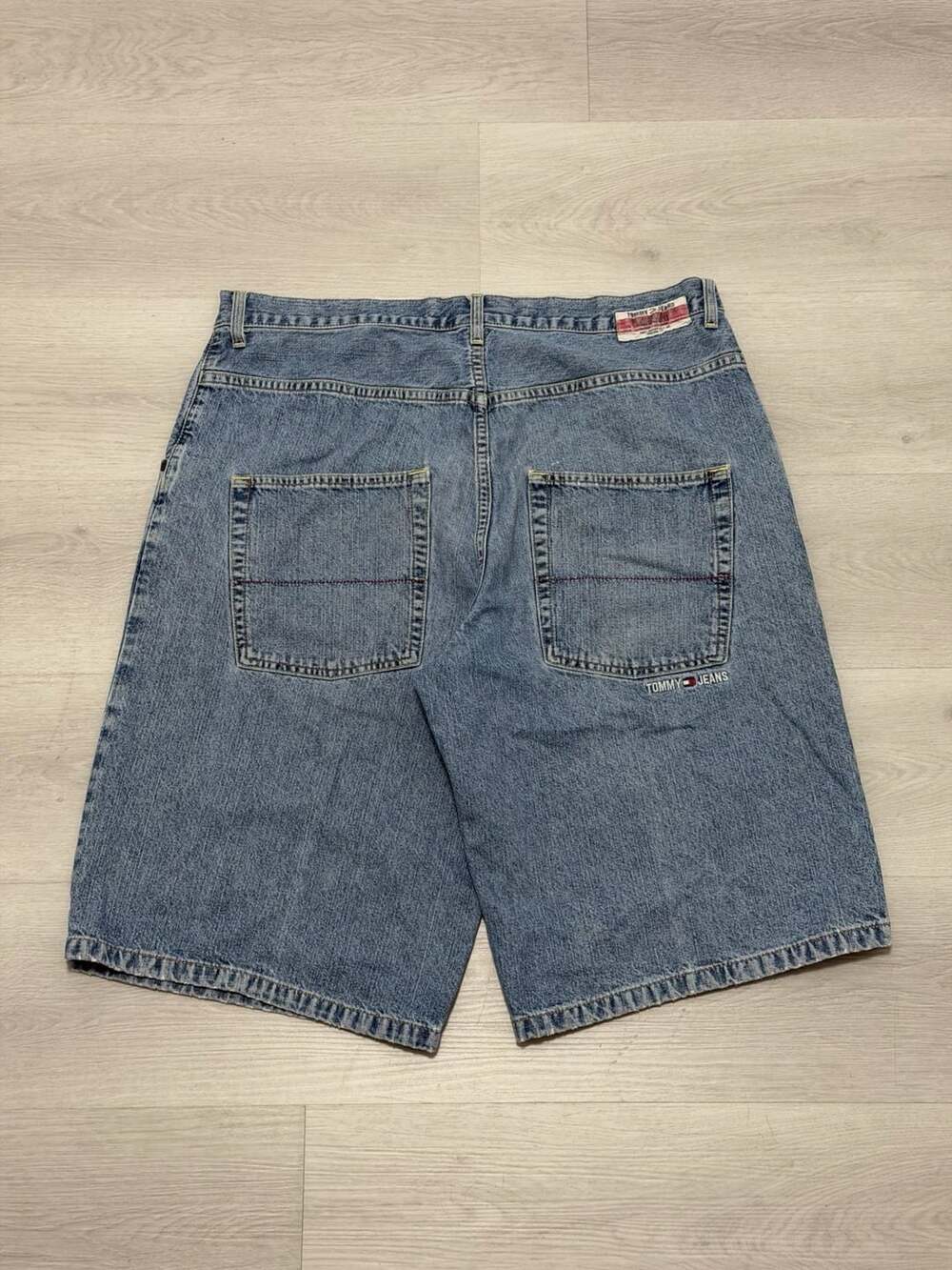 Vintage 2002 Tommy Jeans Slouchy Fit Baggy Denim Shorts Size 38